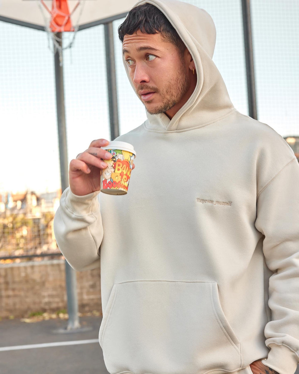 Express white on sale hoodie